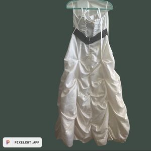 Black and white prom dress